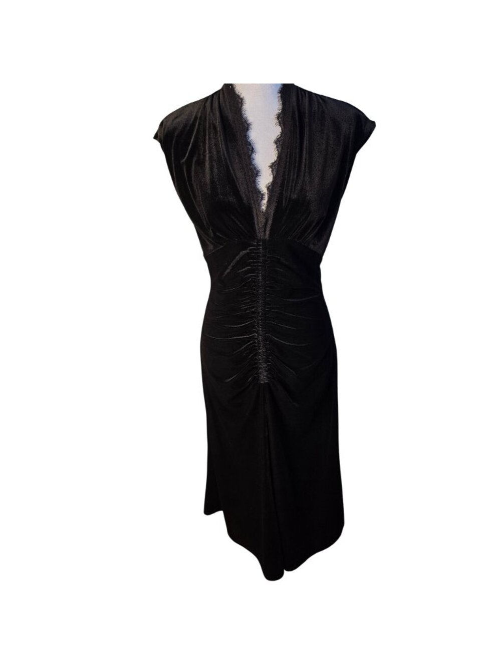 Vintage Jonathan Martin Studio Velvet Lace Midi Dress Whimsigoth Goth Sz 5 NWT